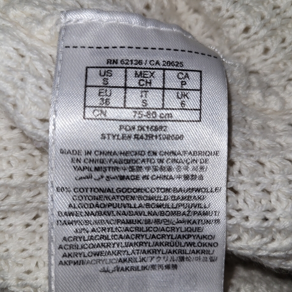 G by Guess womens cream zip neck sweater long-sleeved size S - Picture 6 of 7